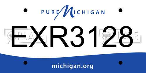 EXR3128 Michigan License Plate