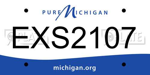 EXS2107 Michigan License Plate
