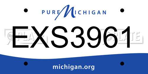 EXS3961 Michigan License Plate