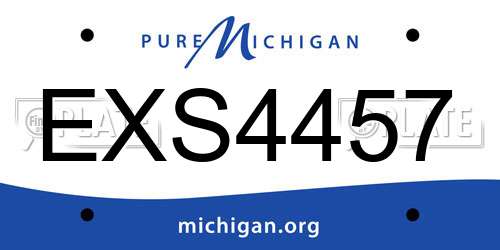 EXS4457 Michigan License Plate