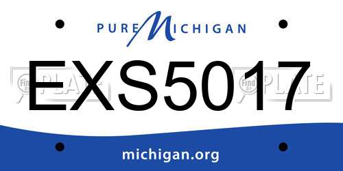 EXS5017 Michigan License Plate