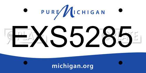 EXS5285 Michigan License Plate