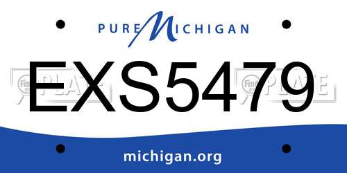 EXS5479 Michigan License Plate