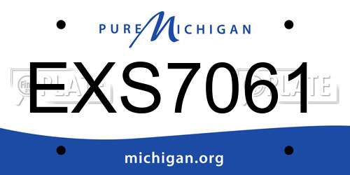 EXS7061 Michigan License Plate