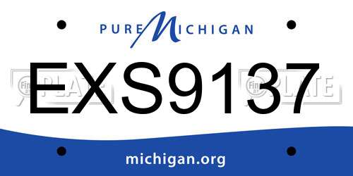 EXS9137 Michigan License Plate