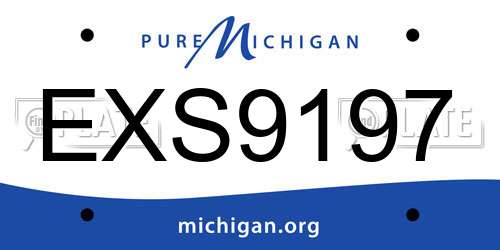 EXS9197 Michigan License Plate
