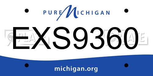 EXS9360 Michigan License Plate