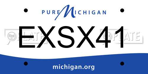 EXSX41 Michigan License Plate