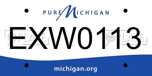 EXW0113 Michigan License Plate