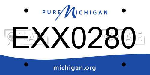 EXX0280 Michigan License Plate