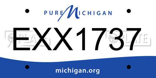 EXX1737 Michigan License Plate