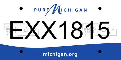 EXX1815 Michigan License Plate