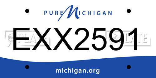 EXX2591 Michigan License Plate
