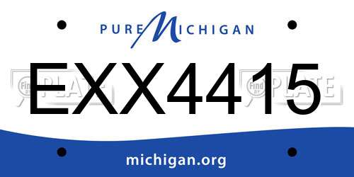 EXX4415 Michigan License Plate