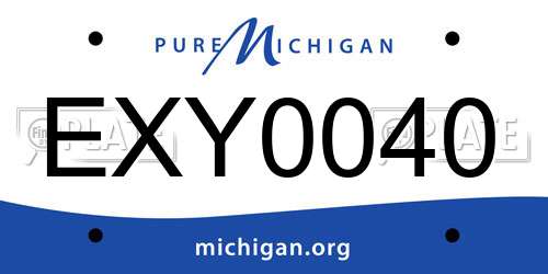 EXY0040 Michigan License Plate