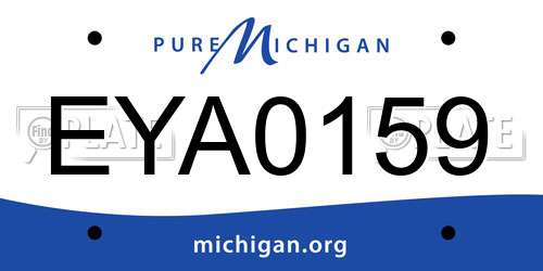 EYA0159 Michigan License Plate