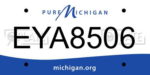 EYA8506 Michigan License Plate