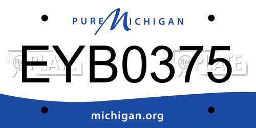 EYB0375 Michigan License Plate