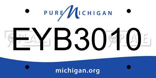 EYB3010 Michigan License Plate