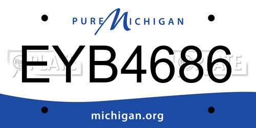 EYB4686 Michigan License Plate