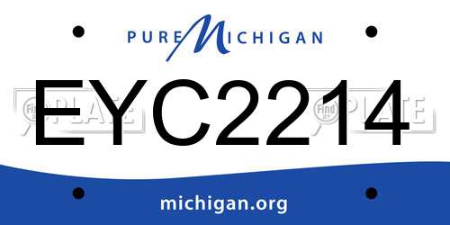 EYC2214 Michigan License Plate