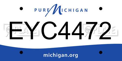 EYC4472 Michigan License Plate