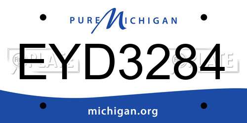 EYD3284 Michigan License Plate