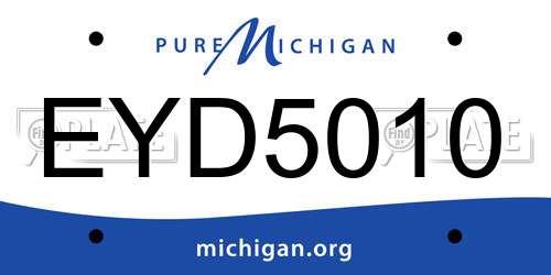 EYD5010 Michigan License Plate