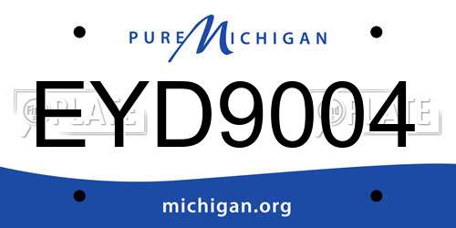 EYD9004 Michigan License Plate
