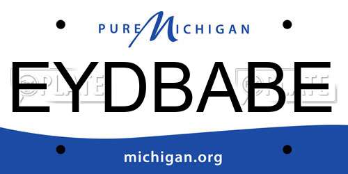 EYDBABE Michigan License Plate