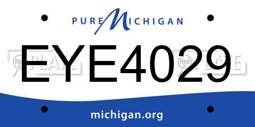 EYE4029 Michigan License Plate