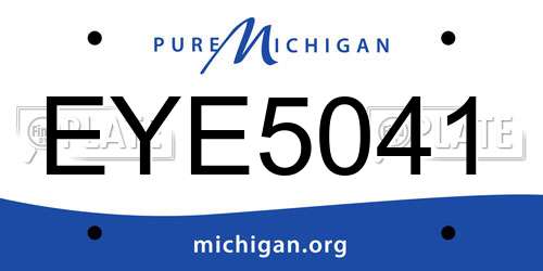 EYE5041 Michigan License Plate