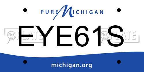 EYE61S Michigan License Plate