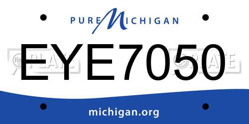 EYE7050 Michigan License Plate
