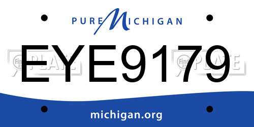 EYE9179 Michigan License Plate
