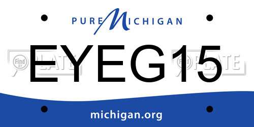 EYEG15 Michigan License Plate