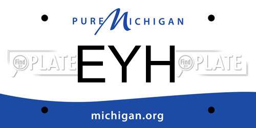 EYH Michigan License Plate