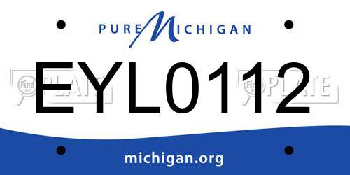 EYL0112 Michigan License Plate