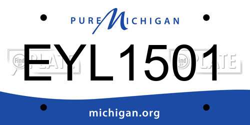 EYL1501 Michigan License Plate