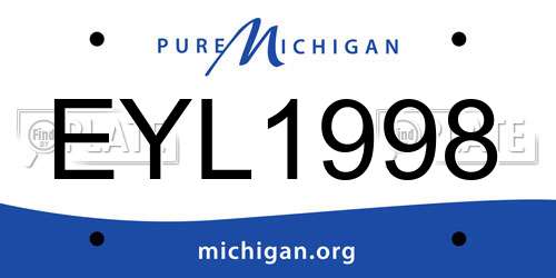 EYL1998 Michigan License Plate