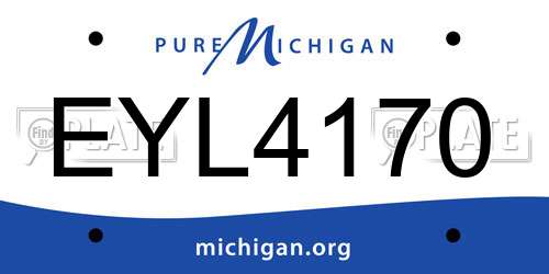 EYL4170 Michigan License Plate