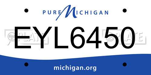 EYL6450 Michigan License Plate