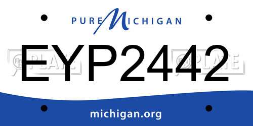 EYP2442 Michigan License Plate