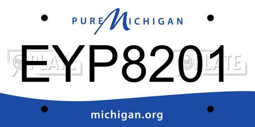 EYP8201 Michigan License Plate