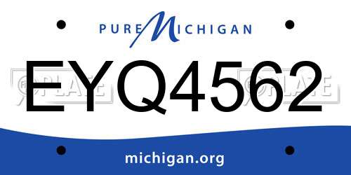EYQ4562 Michigan License Plate