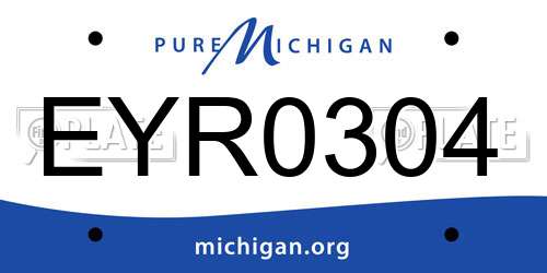 EYR0304 Michigan License Plate
