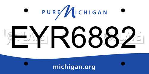 EYR6882 Michigan License Plate