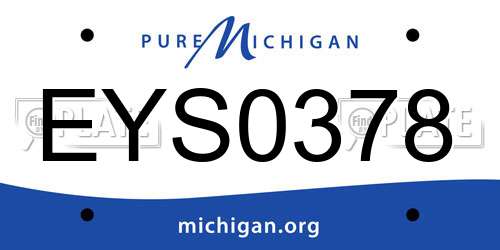 EYS0378 Michigan License Plate