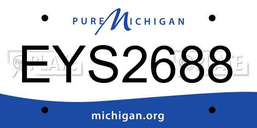 EYS2688 Michigan License Plate