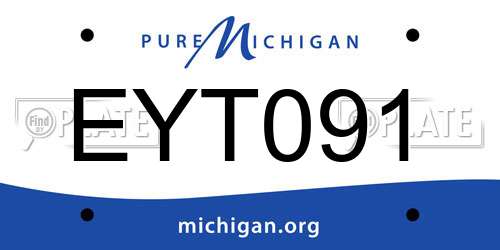 EYT091 Michigan License Plate